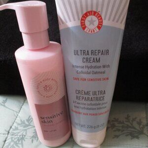 Lot of Bath & Body Works Sensitive Skin Lotion & FAB Ultra Repair Cream Full NEW